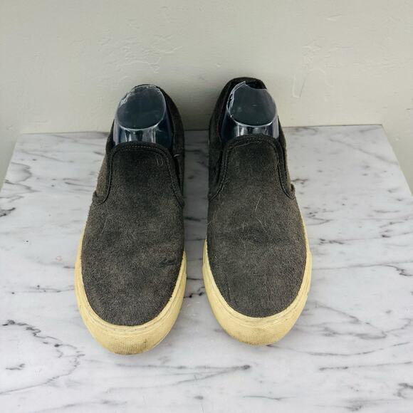 Vegetarian Shoes Gray Slip On Faux Suede Loafers Men’s Size 8.5 - Picture 3 of 10